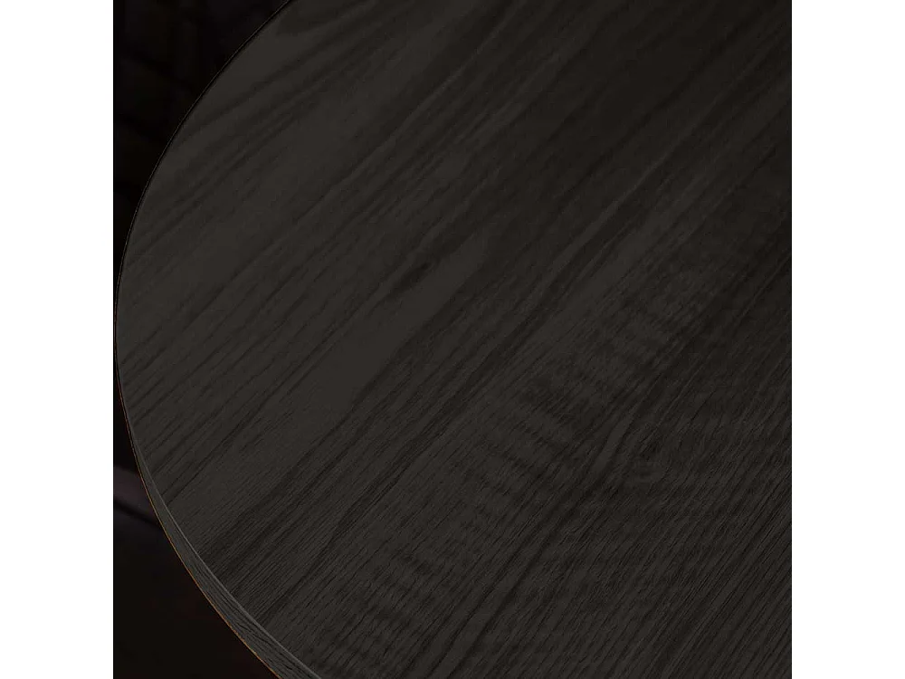 Tisch Esszimmer schwarz mit runder Tischplatte Skandi Design