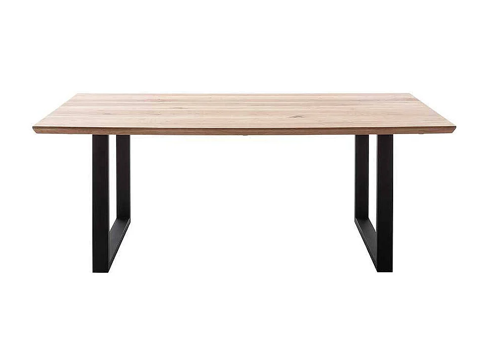 Esstisch Holztisch aus Metall und Zerreiche Massivholz