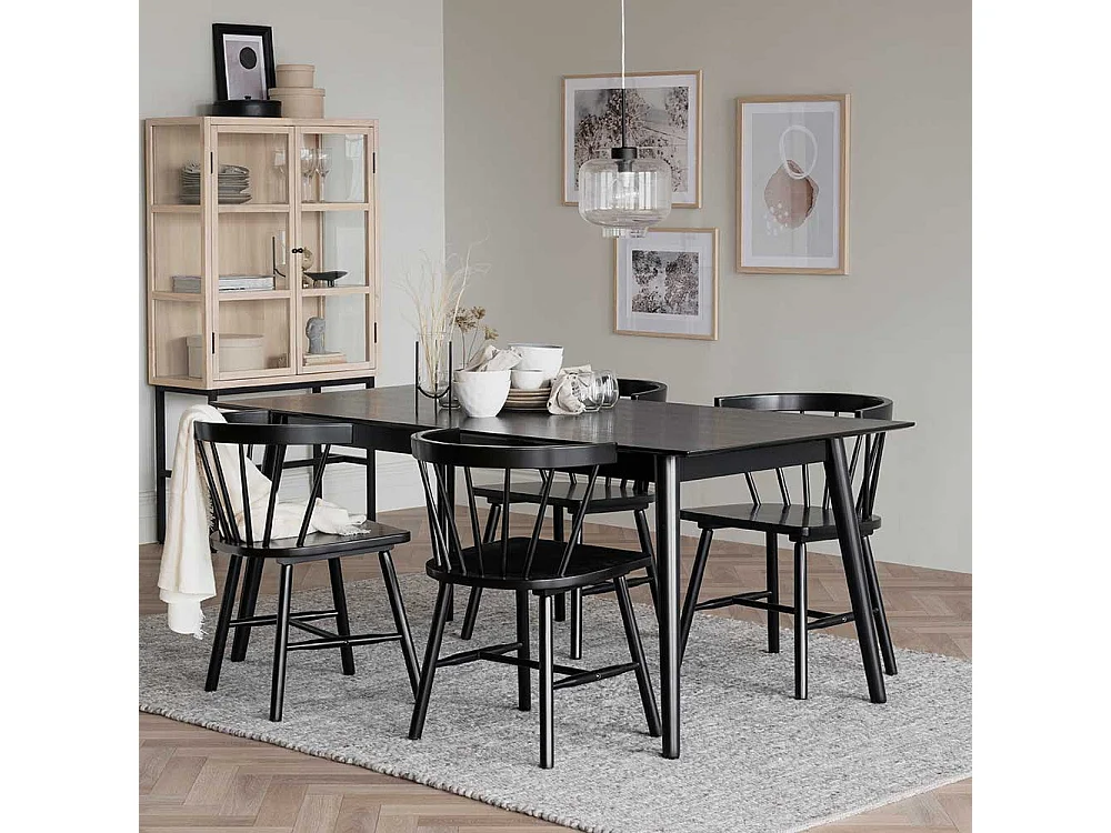 Schwarzer Tisch in modernem Design Küche und Esszimmer