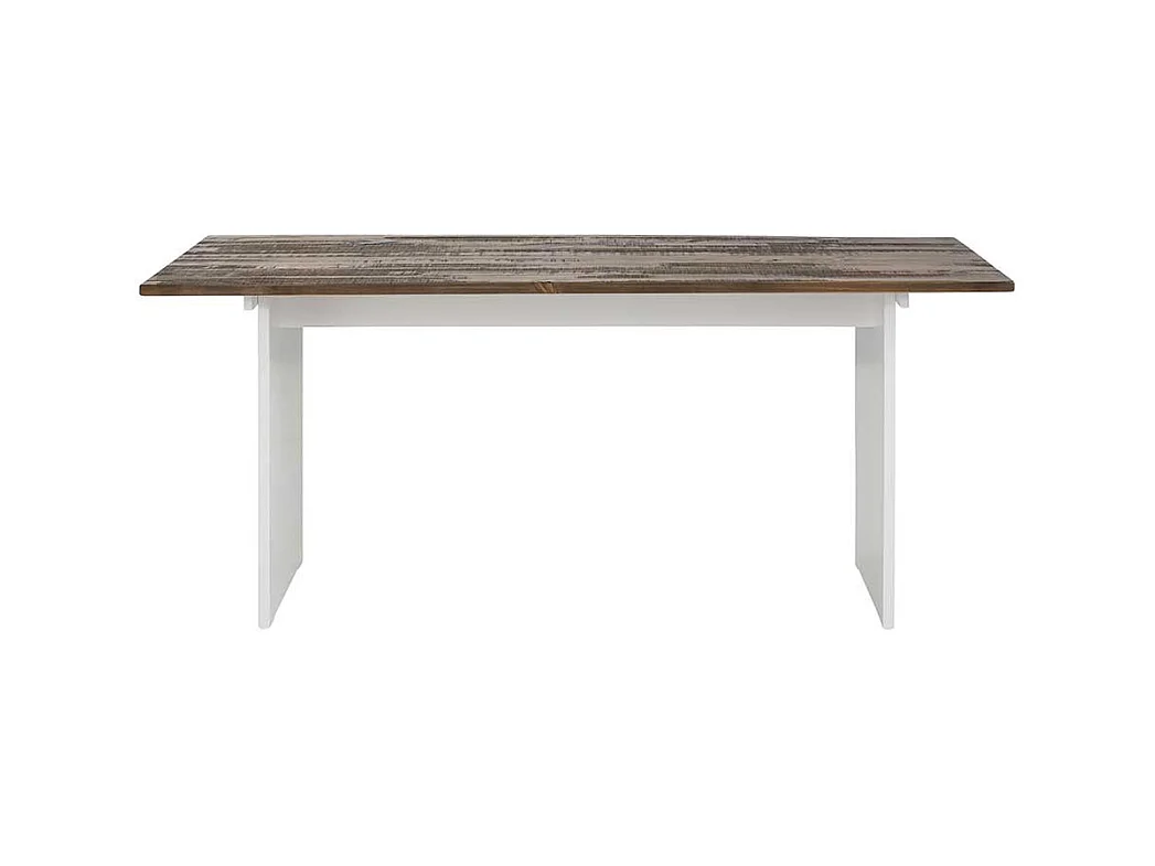 Küchentisch in Kiefer dunkel und Weiß Skandi Design