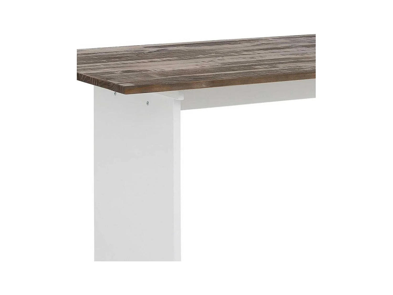 Küchentisch in Kiefer dunkel und Weiß Skandi Design