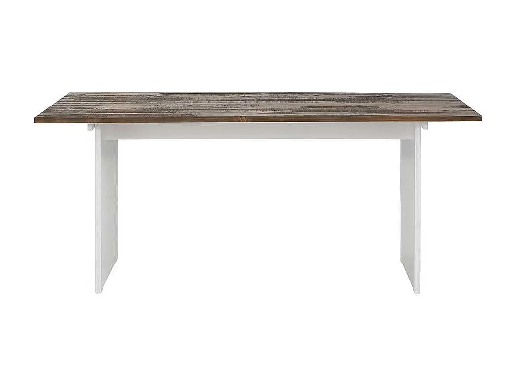 Küchentisch in Kiefer dunkel und Weiß Skandi Design