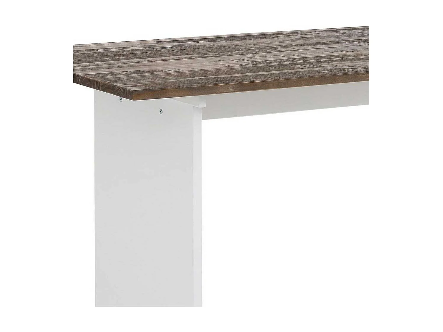 Küchentisch in Kiefer dunkel und Weiß Skandi Design