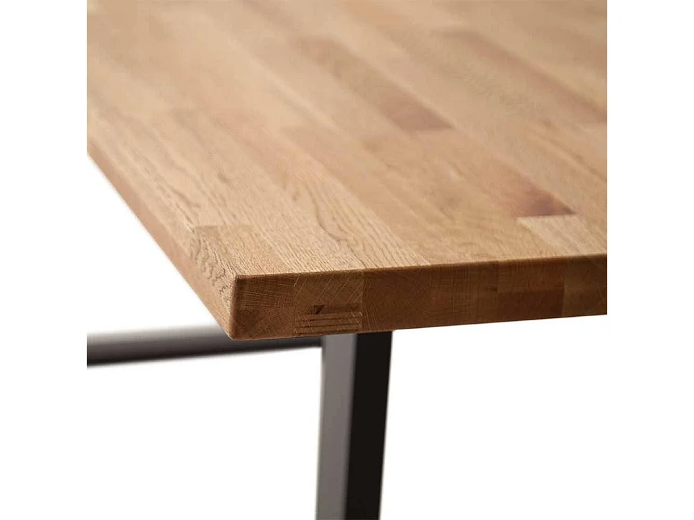 Esstisch Küchentisch aus Zerreiche Massivholz mit Bügelgestell