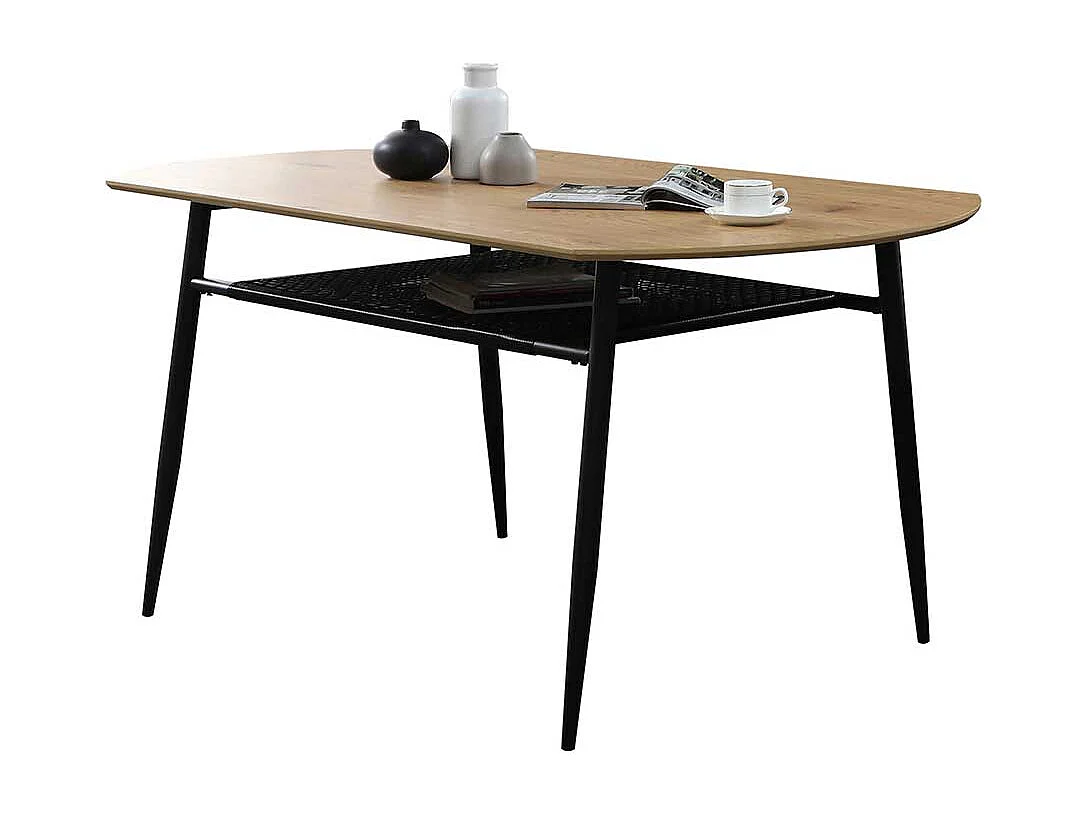 Design Esszimmer Tisch in Holz Naturfarben Retrostil