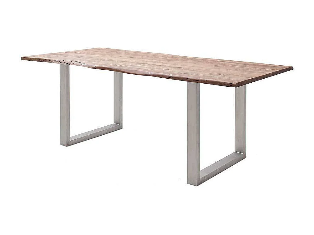 Esstisch Holztisch aus Massivholz mit natürlicher Baumkante