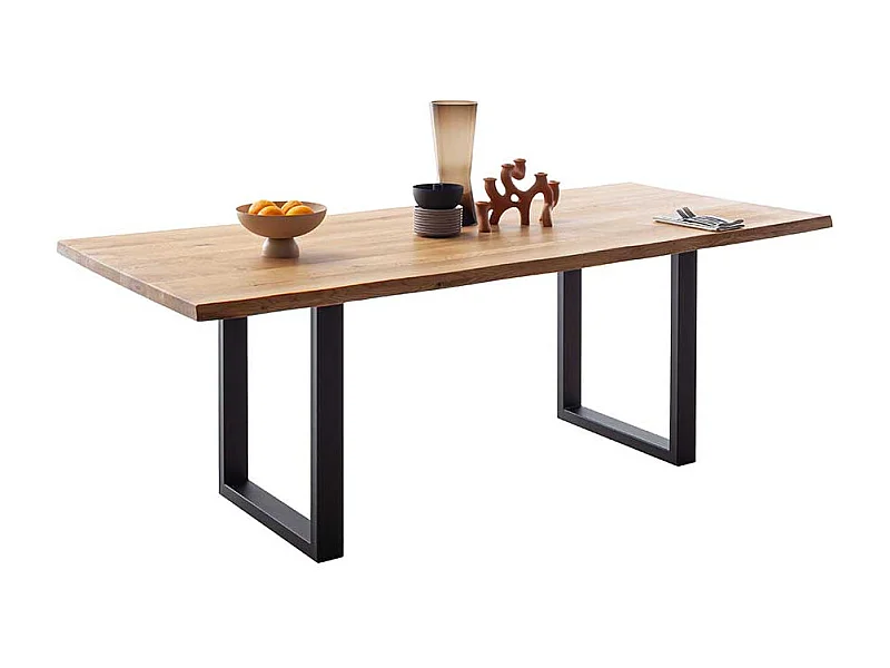 Esstisch Tisch Massivholz in Wildeichefarben mit Massivholzplatte