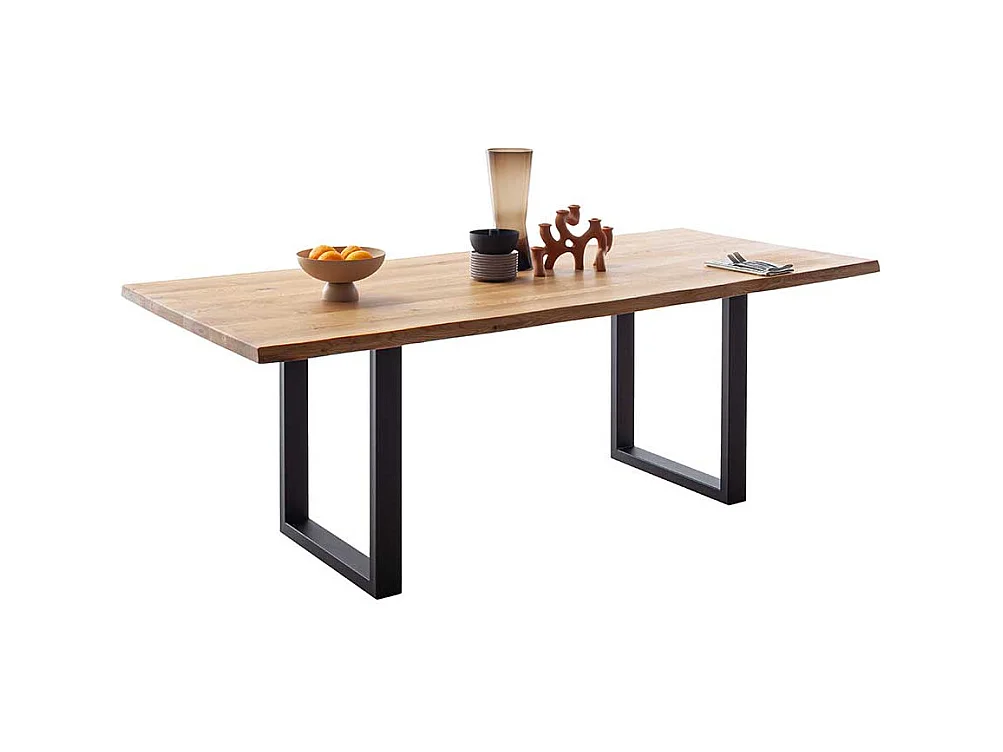 Esstisch Tisch Massivholz in Wildeichefarben mit Massivholzplatte