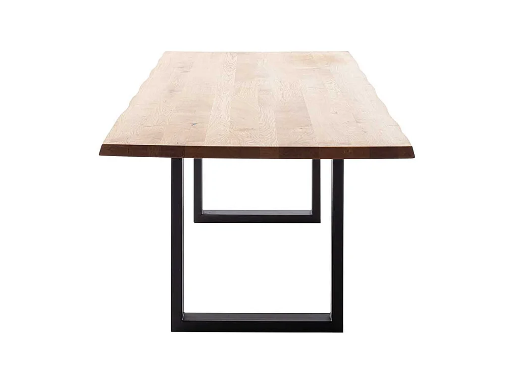 Esstisch Tisch Massivholz in Wildeichefarben mit Massivholzplatte