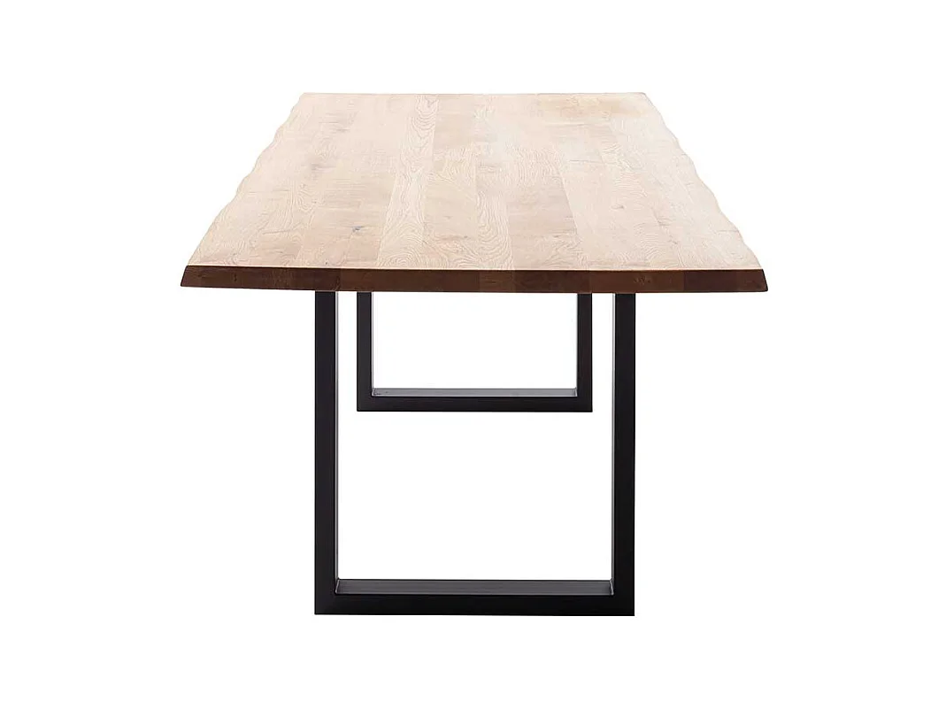 Esstisch Tisch Massivholz in Wildeichefarben mit Massivholzplatte