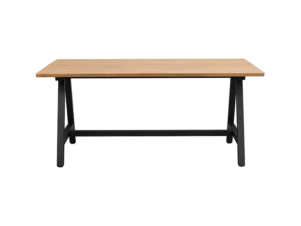 Esszimmer Tisch aus Eiche Massivholz geölt Metall A-Fußgestell