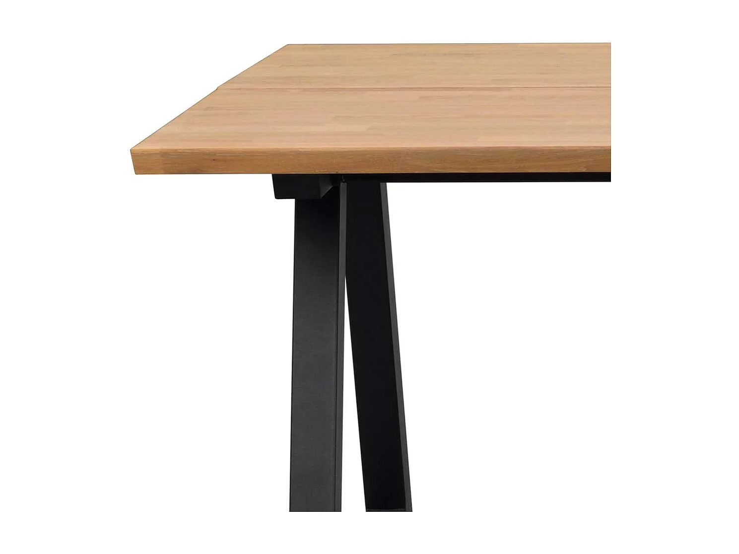 Esszimmer Tisch aus Eiche Massivholz geölt Metall A-Fußgestell