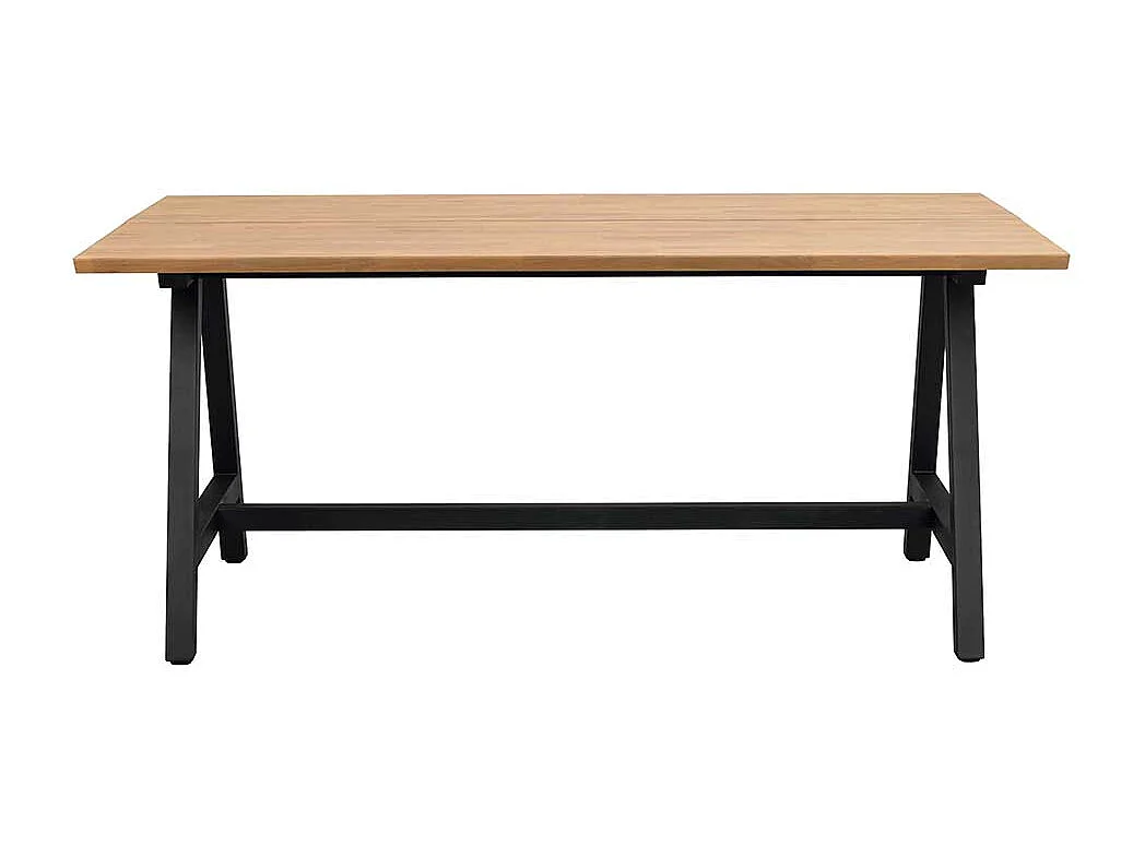 Esszimmer Tisch aus Eiche Massivholz geölt Metall A-Fußgestell