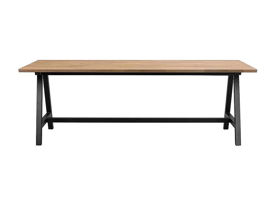 Esszimmer Tisch aus Eiche Massivholz geölt Metall A-Fußgestell