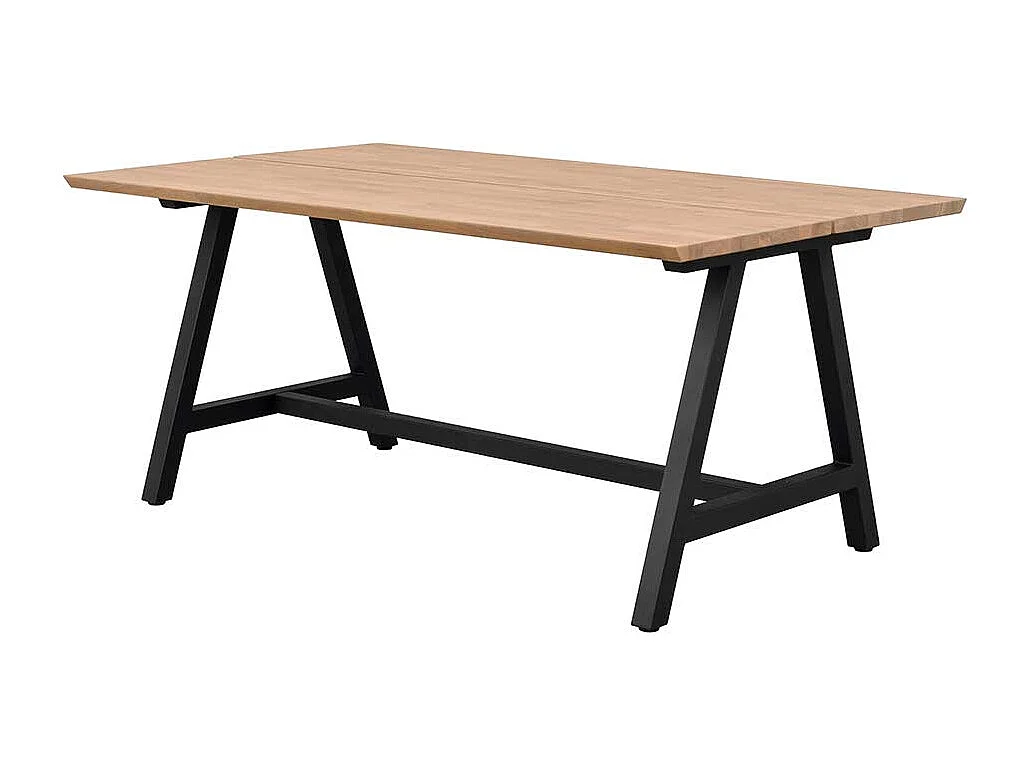 Esszimmer Tisch aus Eiche Massivholz geölt Metall A-Fußgestell
