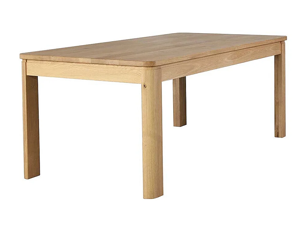 Esszimmertisch aus Wildeiche Massivholz 100 cm tief