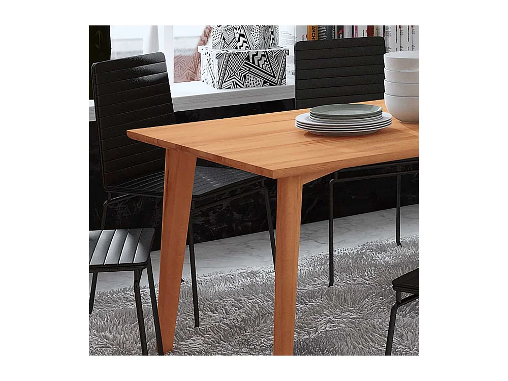 Tisch aus Kernbuche Massivholz 100 cm tief