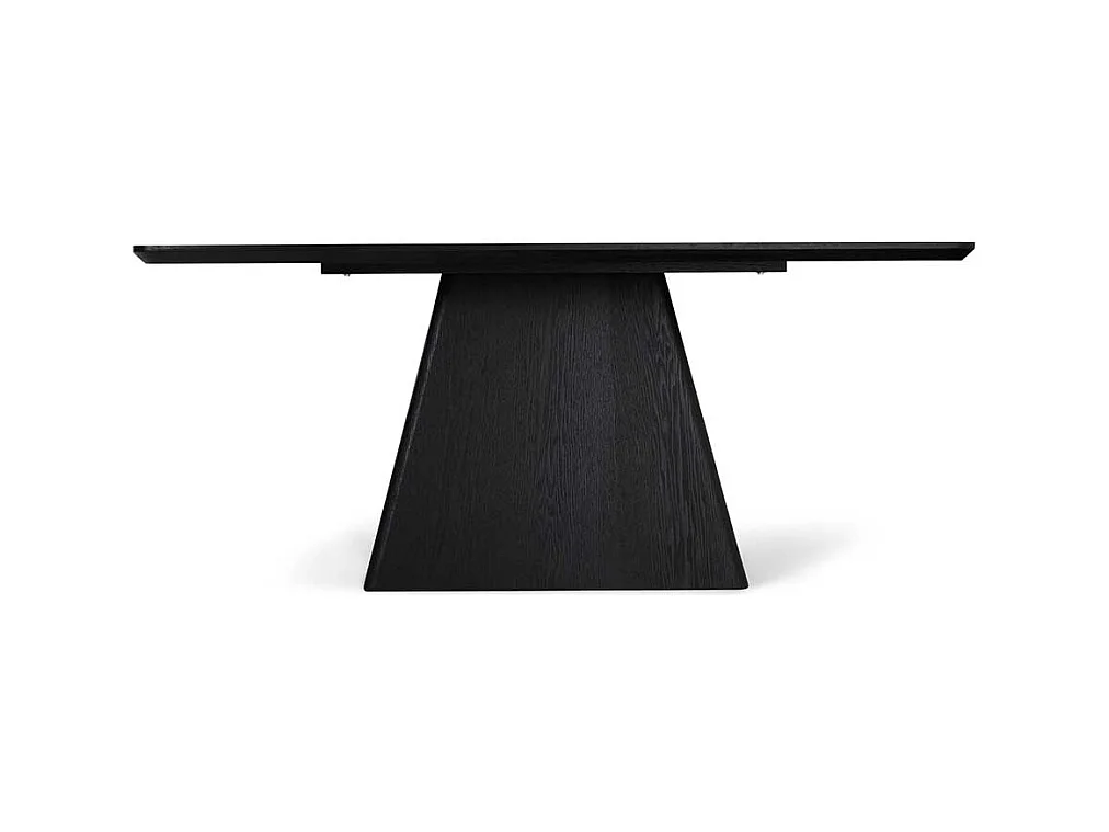 Esstisch Tisch Esszimmer in Schwarz auf Sockelgestell