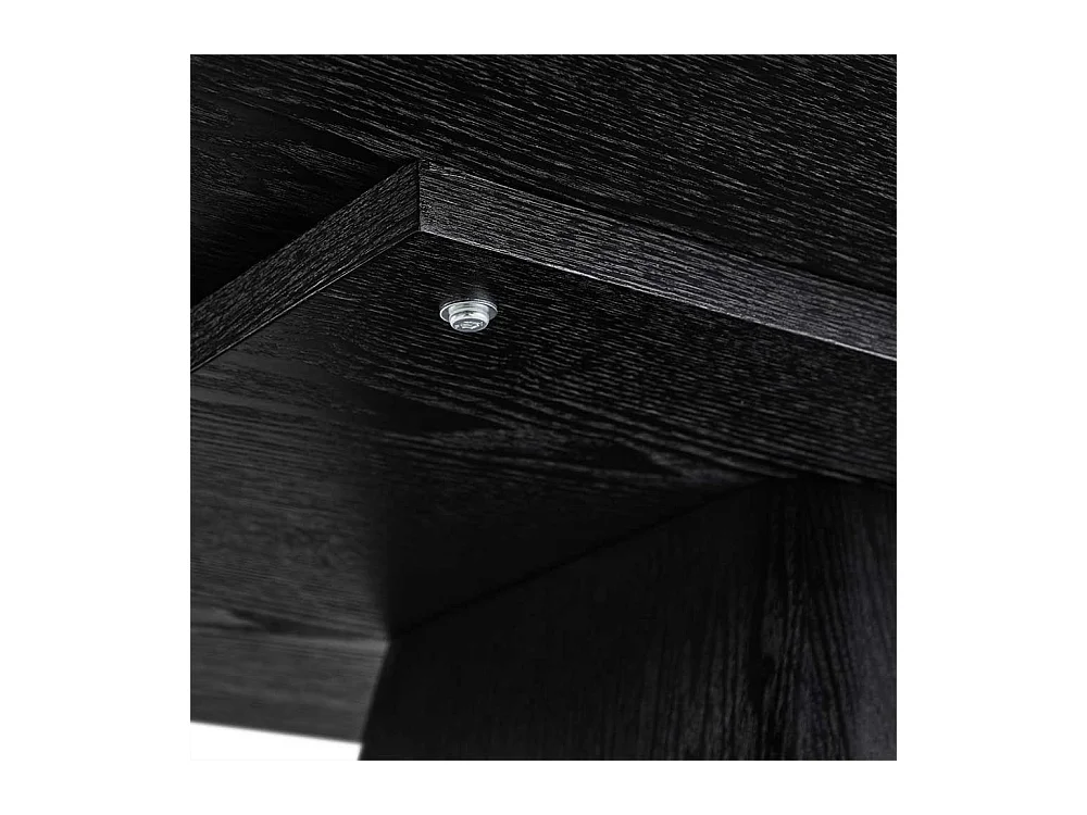 Esstisch Tisch Esszimmer in Schwarz auf Sockelgestell