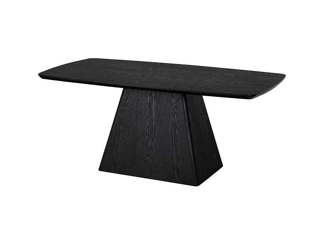 Esstisch Tisch Esszimmer in Schwarz auf Sockelgestell