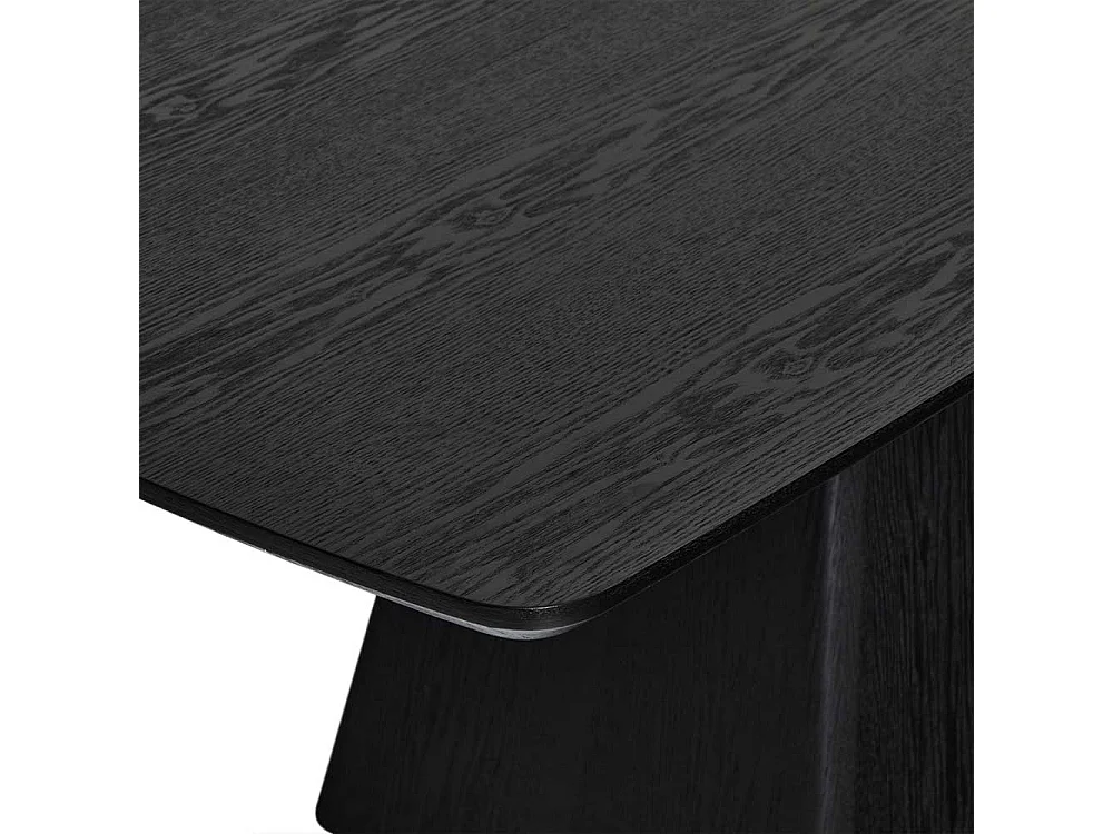 Esstisch Tisch Esszimmer in Schwarz auf Sockelgestell