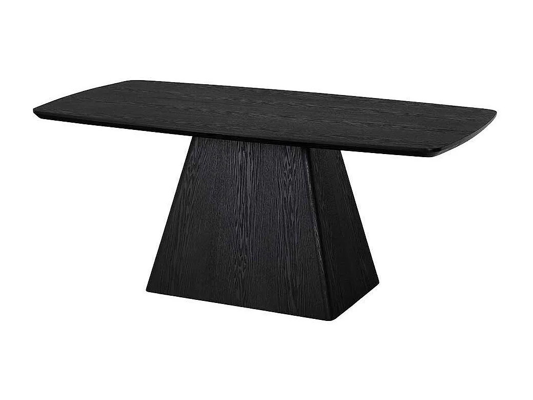 Esstisch Tisch Esszimmer in Schwarz auf Sockelgestell