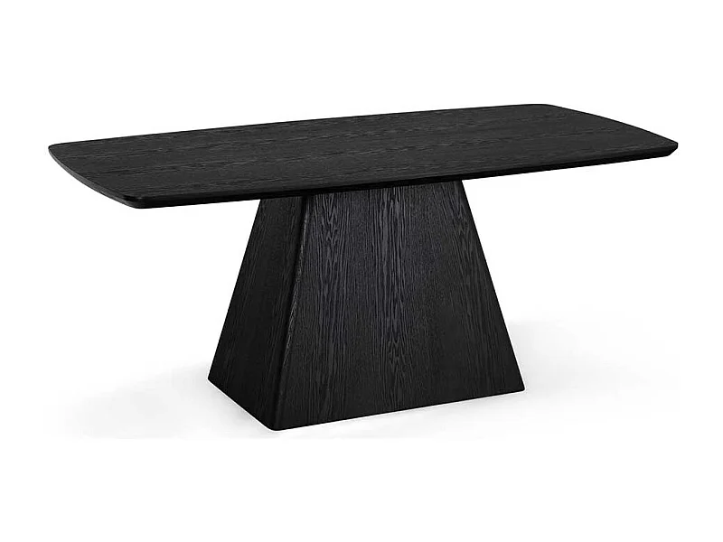 Esstisch Tisch Esszimmer in Schwarz auf Sockelgestell