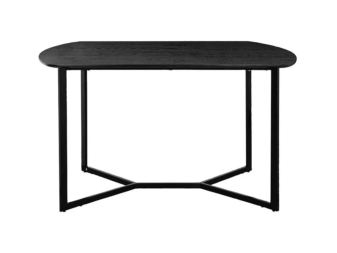 Esstisch Tisch Esszimmer in Schwarz mit Bügelgestell