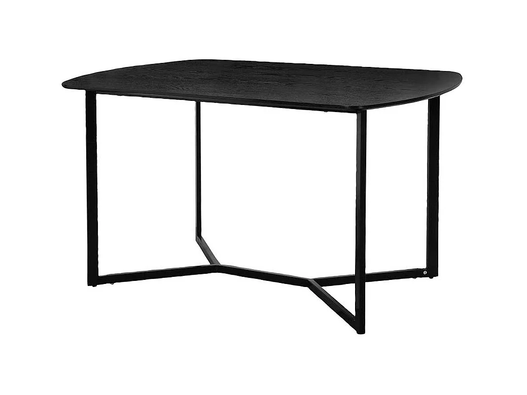 Esstisch Tisch Esszimmer in Schwarz mit Bügelgestell