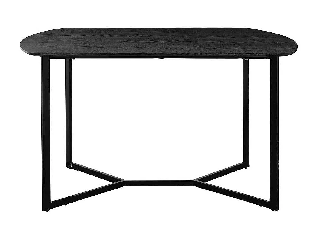 Esstisch Tisch Esszimmer in Schwarz mit Bügelgestell