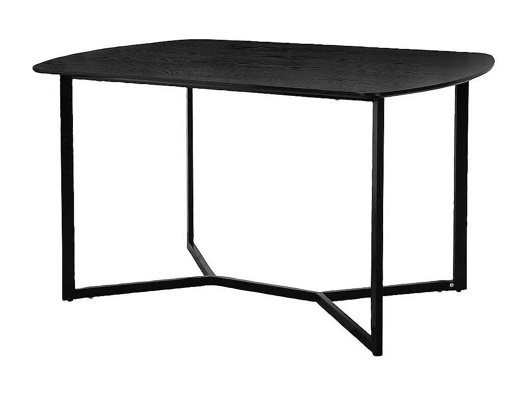 Esstisch Tisch Esszimmer in Schwarz mit Bügelgestell