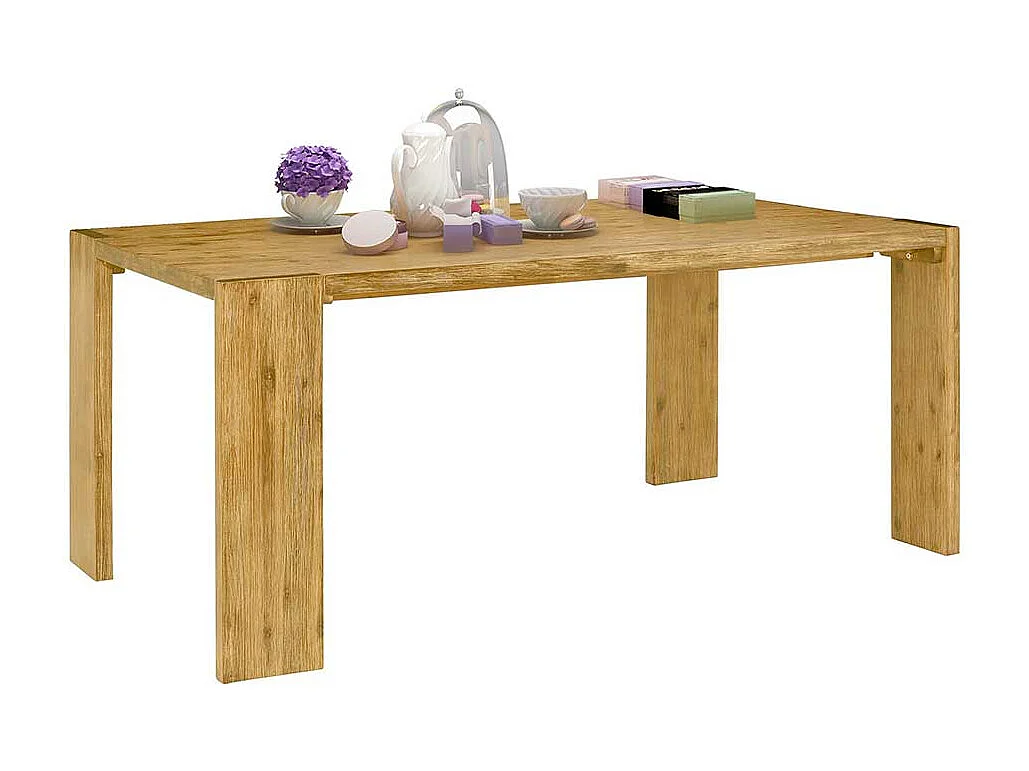 Vollholztisch aus Akazie Massivholz 75 cm hoch