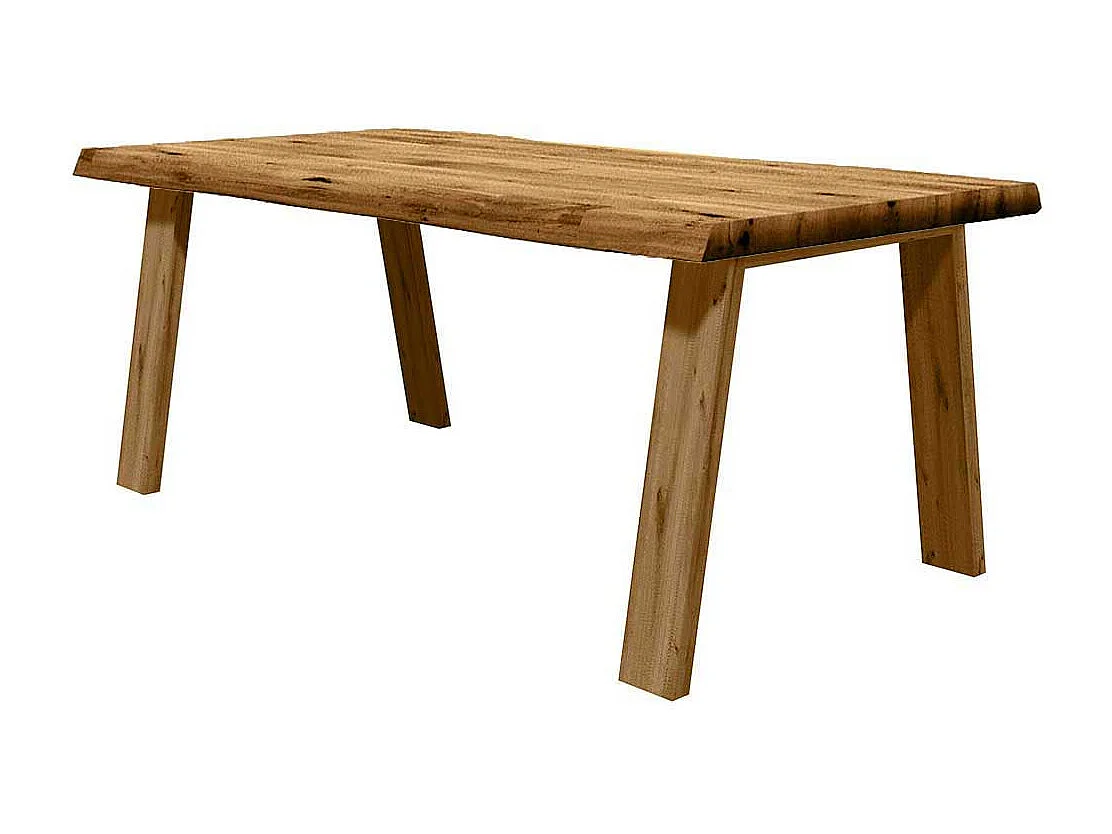 Esszimmer Tisch Holz aus Eiche Massivholz natürlicher Baumkante