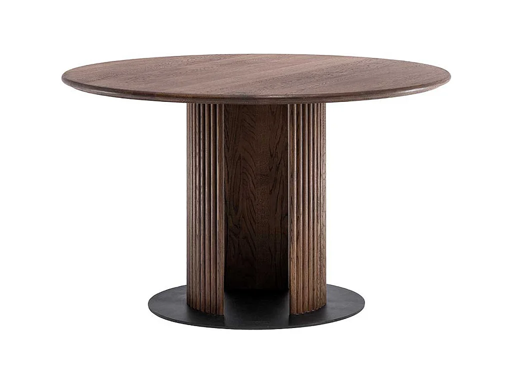 Skandi Tisch Esszimmer aus Eiche Massivholz Wengefarben