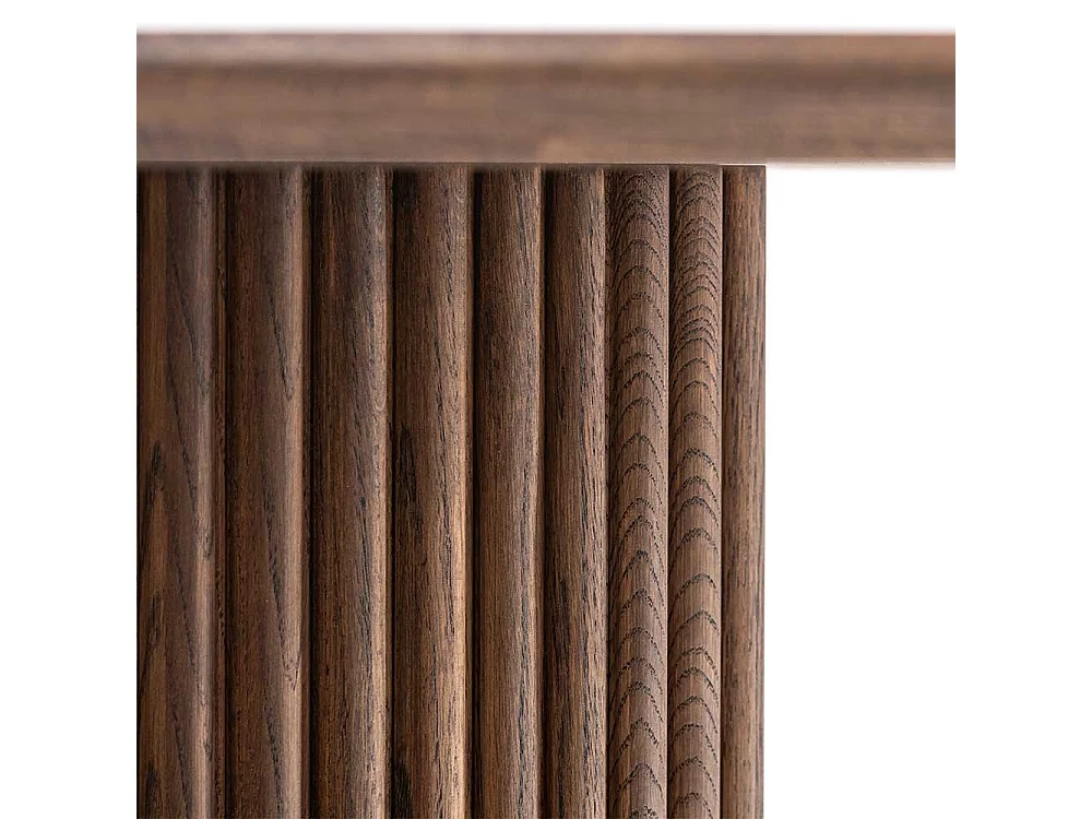 Skandi Tisch Esszimmer aus Eiche Massivholz Wengefarben