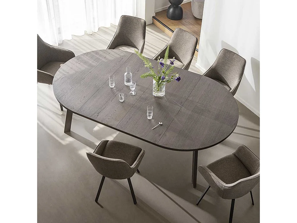 Küchen Tisch optional verlängerbar in Dunkelbraun geölt 75 cm hoch