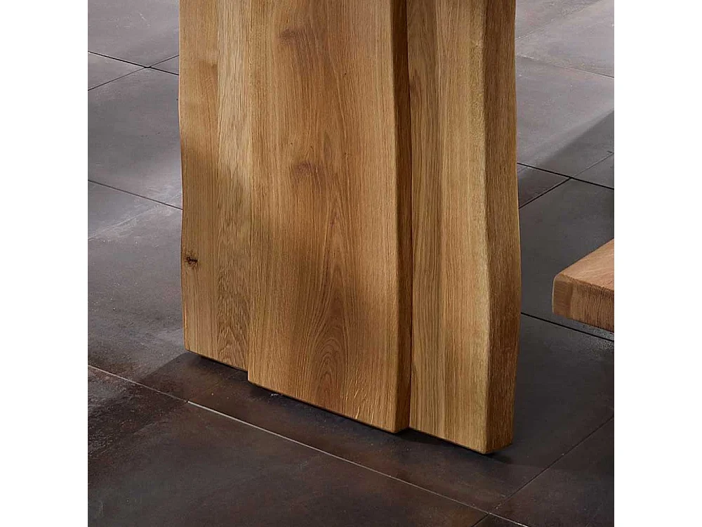 Baumkanten Esstisch aus Massivholz geölt