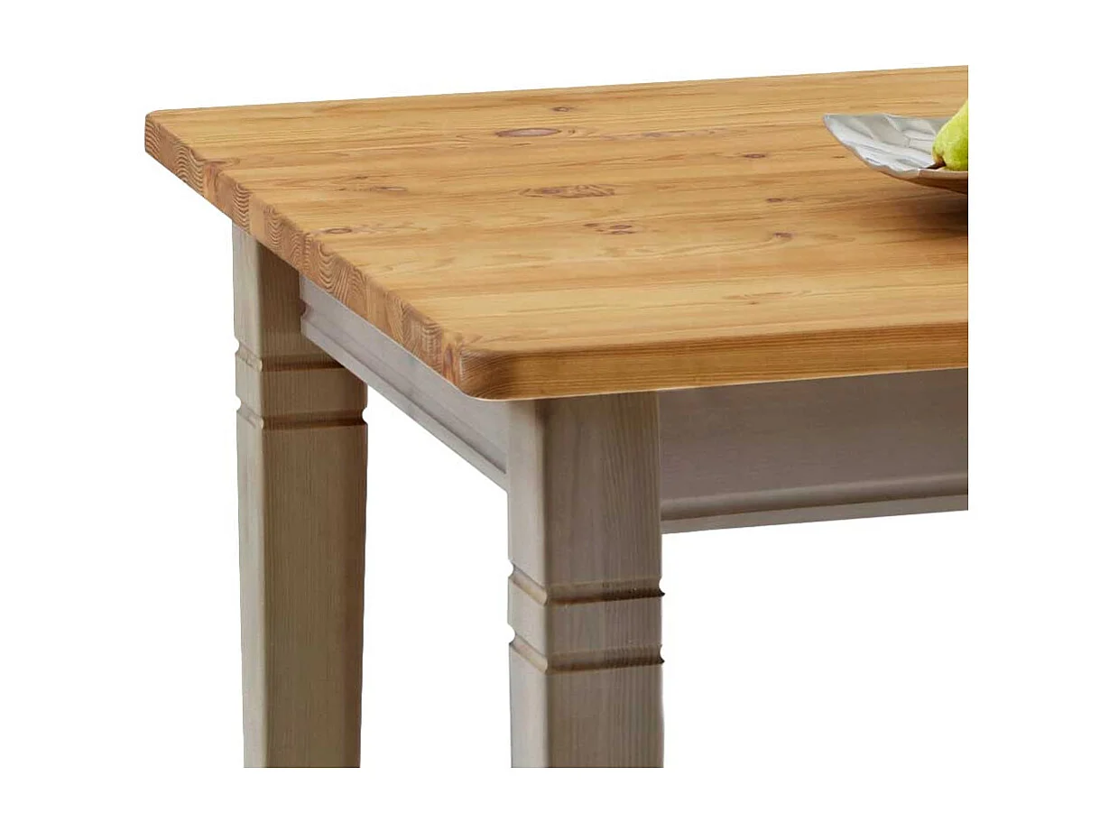 Landhaustisch in Grau Kiefer massiv
