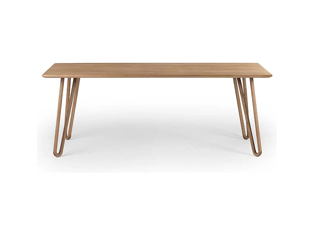 Esszimmertisch aus Eiche massiv weiß geölt Skandi Design