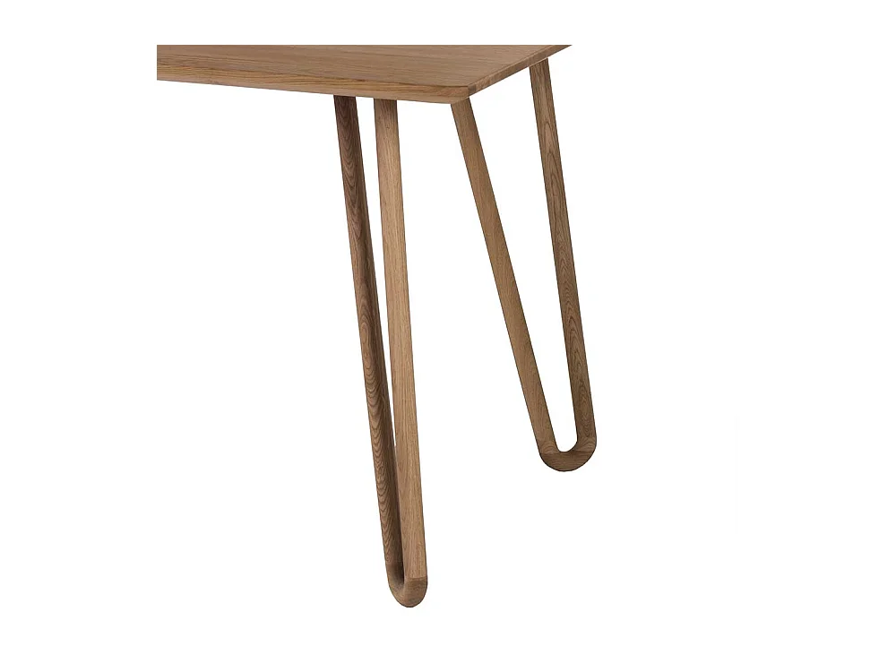 Esszimmertisch aus Eiche massiv weiß geölt Skandi Design