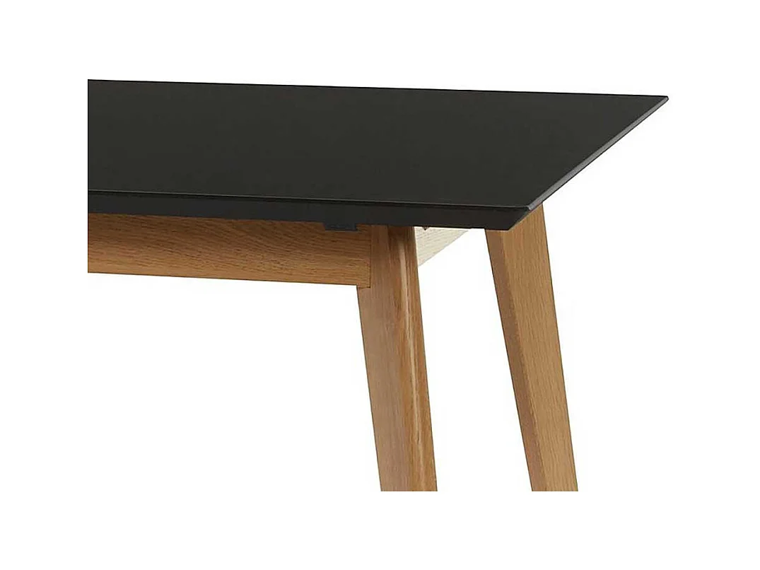 Esstisch Tisch Esszimmer in Eichefarben und Schwarz