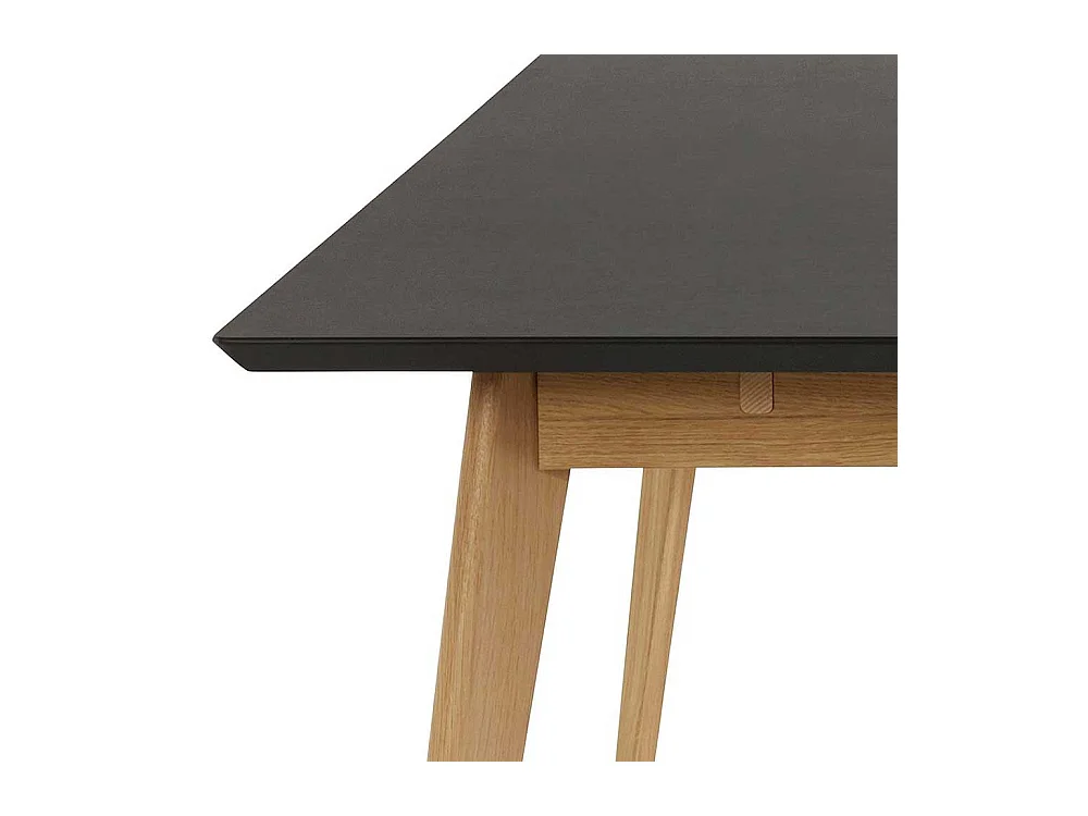 Esstisch Tisch Esszimmer in Eichefarben und Schwarz