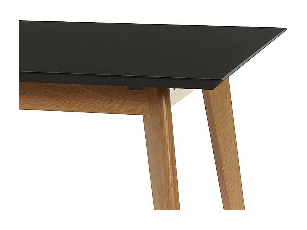 Esstisch Tisch Esszimmer in Eichefarben und Schwarz