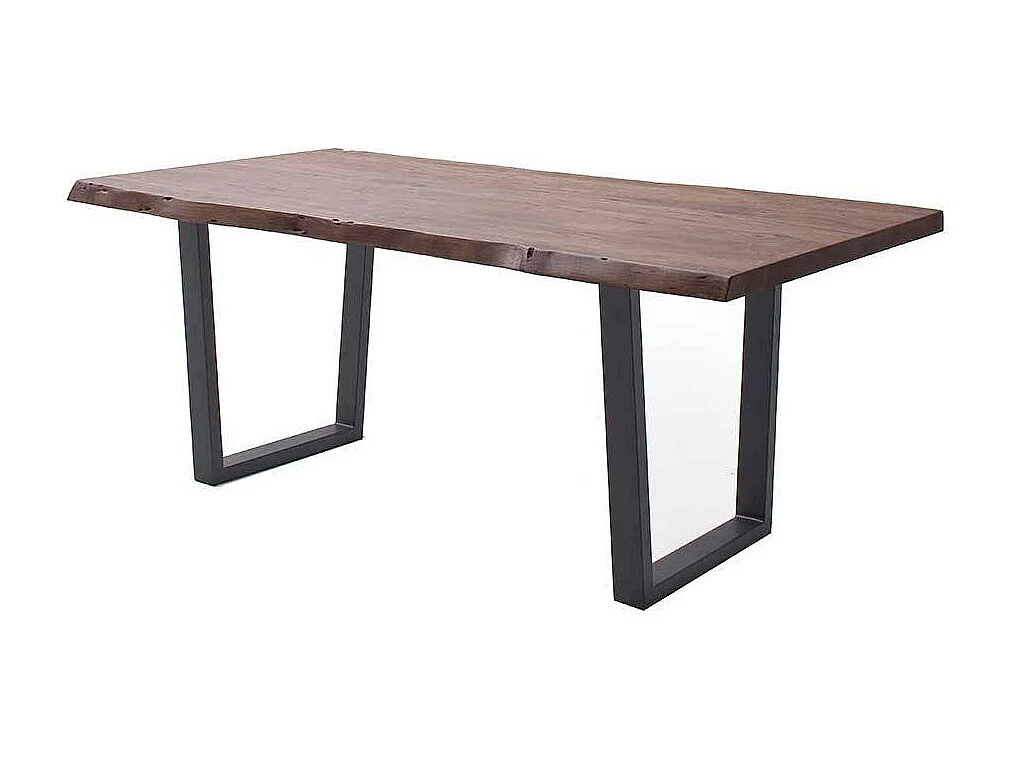 Esstisch Küchentisch mit Massivholzplatte und Bügelgestell