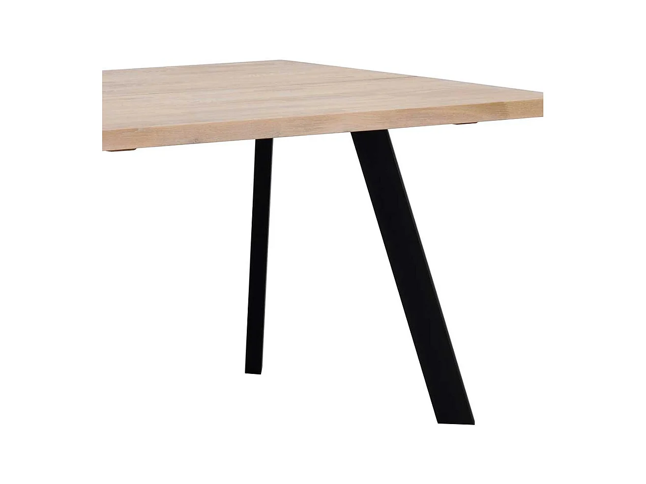 Esszimmertisch aus Eiche hell massiv Stahl