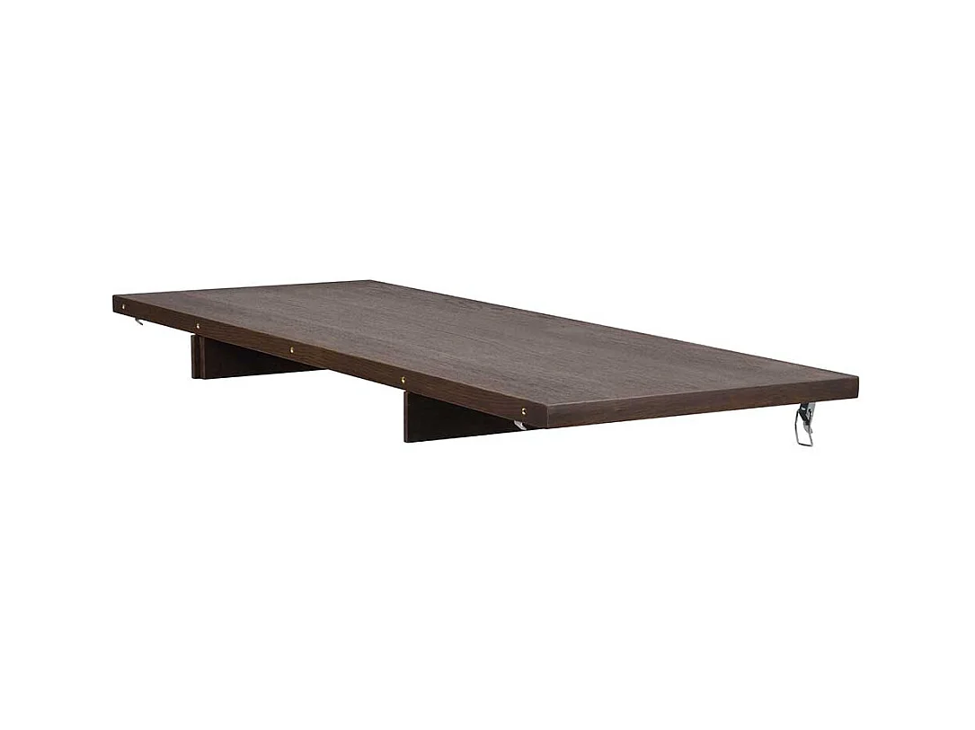 Küchen Tisch optional verlängerbar in Dunkelbraun geölt 75 cm hoch