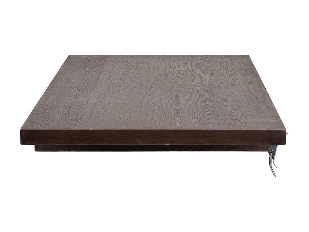 Küchen Tisch optional verlängerbar in Dunkelbraun geölt 75 cm hoch