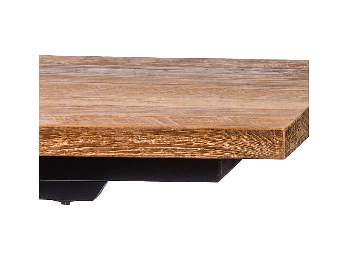 Esszimmer Tisch in Teakfarben und Schwarz Vintage Look