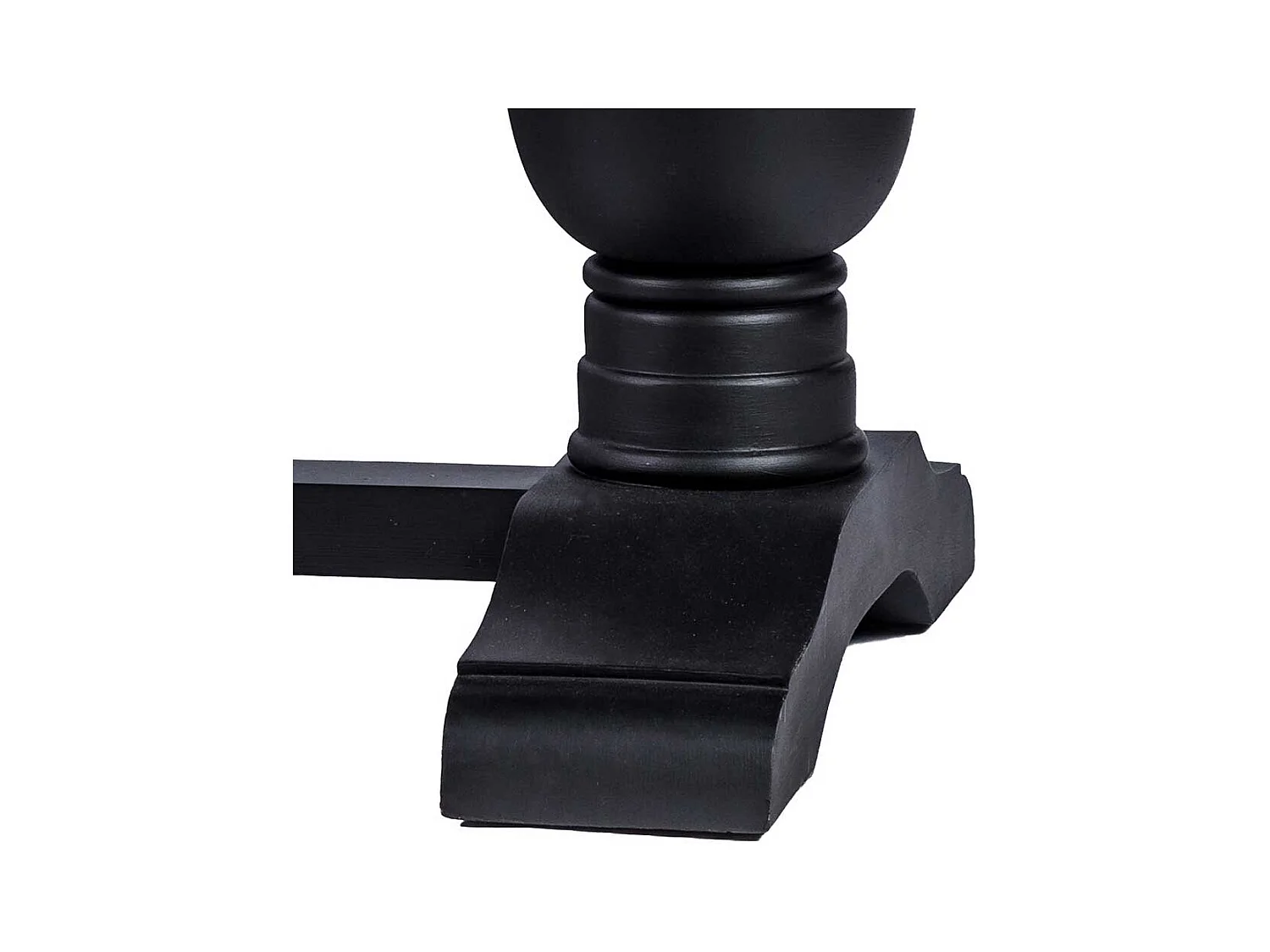 Esszimmer Tisch in Teakfarben und Schwarz Vintage Look