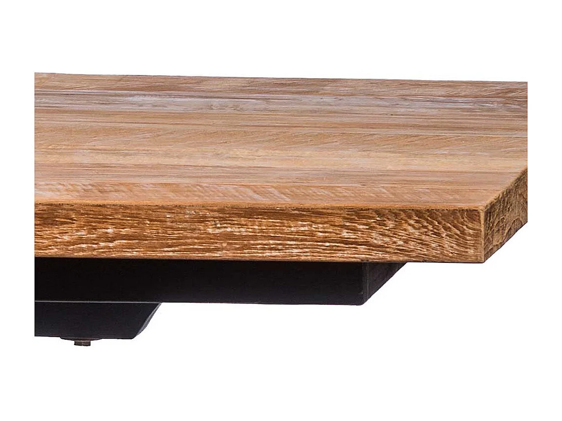 Esszimmer Tisch in Teakfarben und Schwarz Vintage Look